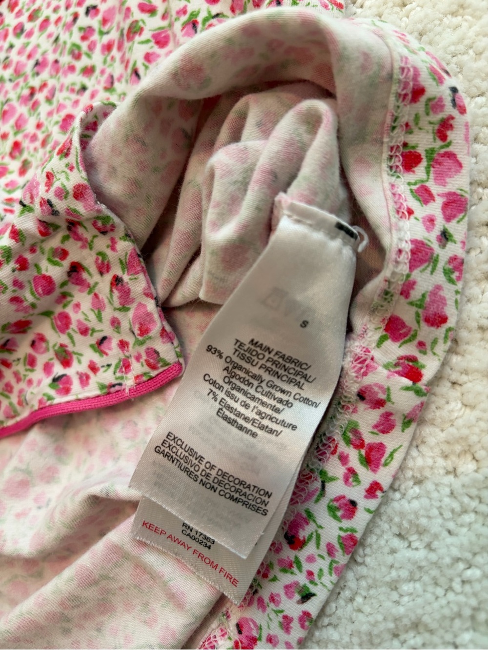 BedHead Pink Floral Short-Sleeve Pajama Set Women’s Small - Picture 6 of 6